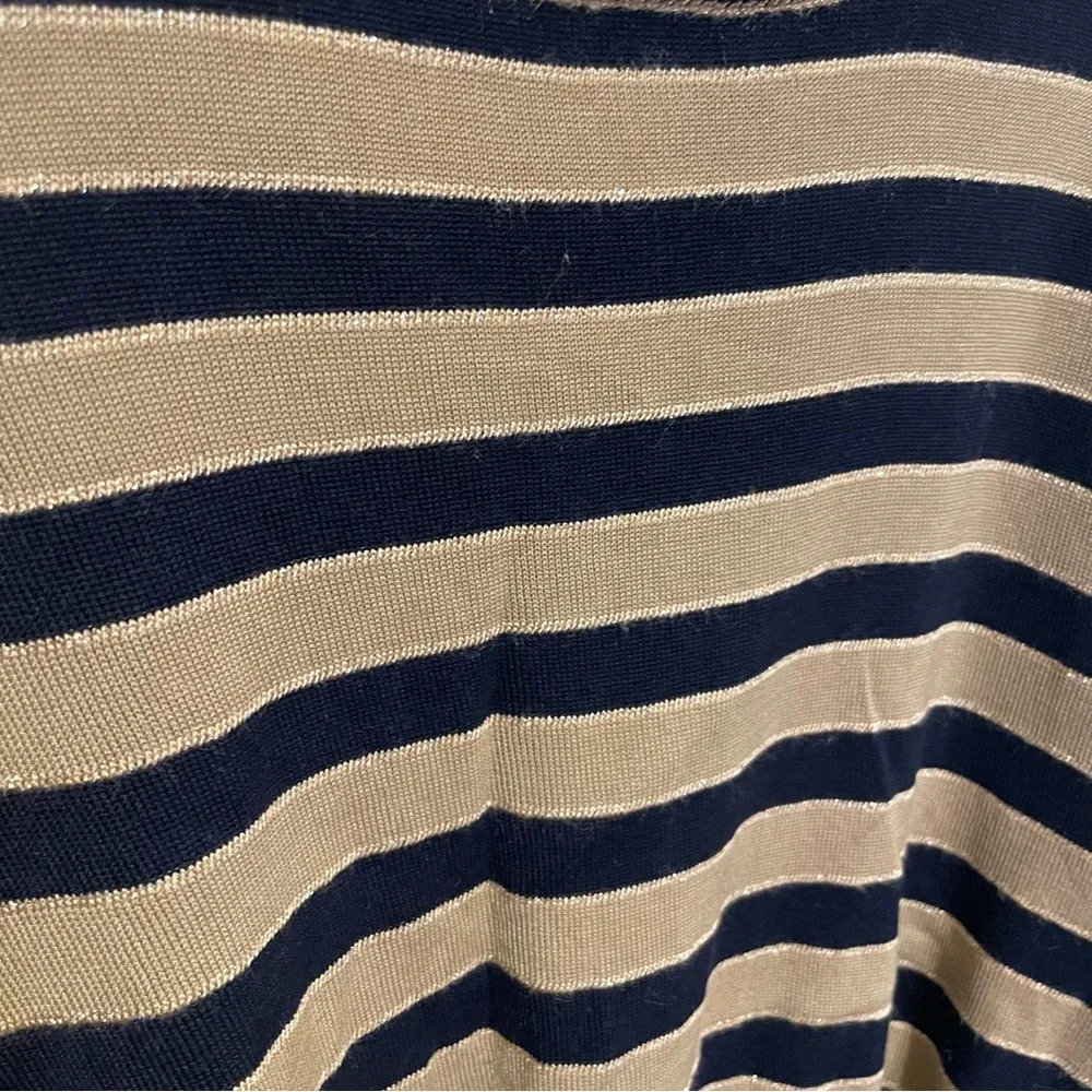 Vintage 80’s ESCADA By Margaretha Ley Gold And Black Striped Sweater Size 40 - Picture 4 of 6